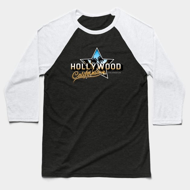 Hollywood Star - California Los Angeles Baseball T-Shirt by fathurdavega